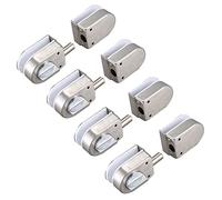 Giwnhvx 4 chiavistelli per porte in vetro in acciaio inox, 138 A, senza foratura, per doppia porta in vetro, porta in vetro senza cornice