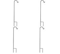 Giwnhvx 4 ganci da pastore da giardino in metallo per esterni, supporto per piante e uccelli, 80,5 x 10 x 1 cm