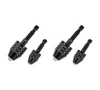 Giwnhvx 4 mandrini per trapano senza chiave con codolo esagonale, adattatore convertitore per cacciavite, cambio rapido per punte da trapano (0,6-8 mm, 0,3-3,6 mm)