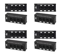 Giwnhvx 4 Paia di Prolunga Audio e 4 Canali 3 Pin XLR o 6,3 mm su Rete, Estensione del segnale di Rete DMX512 +