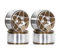 Giwnhvx 4 Pezzi 1.0 Pollici Cerchio Ruota Ruota a Sfera in Metallo per 1/18 1/24 RC Auto su TRX4M Parti di Aggiornamento Accessori