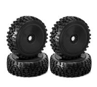 Giwnhvx 4 pezzi 1/8 RC ruota gomma gomma 120MM 112MM pneumatico 17mm mozzo esagonale per 1/8 RC auto su strada off-road parti accessori, nero