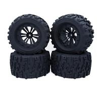 Giwnhvx 4 Pezzi 125mm 1.9 Pneumatici Cerchio Ruota Beadlock per Auto su 1/10 RC TRX4 RC-4WD D90 Axial SCX10 II III, B