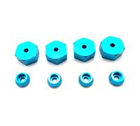 Giwnhvx 4 Pezzi 5 mm a 12 mm Adattatore Esagonale per Ruota Combinatore in Metallo per D12 C24 C34 B24 B36 MN D90 D99 Pezzi di Aggiornamento Auto RC, Blu
