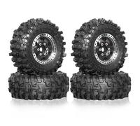 Giwnhvx 4 Pezzi 51 mm 1.0 Pollici Pneumatici Ruota a Sfera in Metallo per Auto su 1/18 1/24 RC TRX4M SCX24 AX24 FCX24 Parti di Aggiornamento Nero
