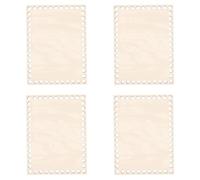 Giwnhvx 4 pezzi 7.8X5.9 Pollici Fondo Cestino in Legno Naturale Base in Legno Cestino all'Uncinetto Vergine Rettangolo per Forniture Tessitura Cestino Fai da te