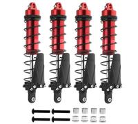 Giwnhvx 4 Pezzi Ammortizzatore Ammortizzatore Metallo 120mm per Auto su 1/10 RC Axial SCX10 AXI03007 RBX10 D90 TRX4 Accessori, Rosso