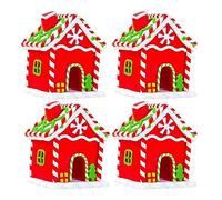 Giwnhvx 4 pezzi decorazione per camino, decorazione di Natale, ornamenti per la casa, in pan di , collezione casa in pan di , robusta, facile da usare