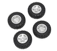 Giwnhvx 4 Pezzi di Guscio Ruota con Sostituzione Pneumatico in Metallo per Modello Camion All Terreno SCX24 1/24Th 4WD,