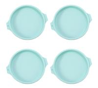 Giwnhvx 4 Pezzi di Torta Rotondo, Set di Pannolini di Torta, Stampo di Cottura per Strumento di Cottura, Torta e Schiuma Arcobaleno, Blu, 8 Pollici