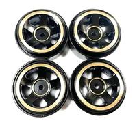 Giwnhvx 4 Pezzi in 1.0 Beadlock Cerchio Ruota Contrappeso per Axial SCX24 1/24 RC Ciniglia Auto Aggiornamenti Accessori di Ricambio Nero