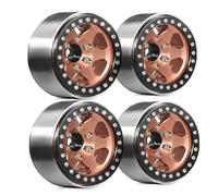 Giwnhvx 4 Pezzi in Metallo 1,9 Pollici Beadlock Cerchio Ruota Ruota per 1/10 RC Ciniglia Auto per Axiale SCX10 Pro Capra TRX4/ D90 Redcat A