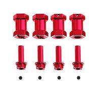 Giwnhvx 4 Pezzi Metallo 12 Mm Esagonale Ruota Adattatore di Allenamento 20 Mm Estensione Combinatore Accoppiatore per 1/10 RC Auto Ciniglia assiale SCX10 D90, B