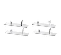 Giwnhvx 4 Pezzi Presentazione a Coltelli a Coltelli in Acrilico Presentazione a Coltelli da Scrivania, Porta Coltello per la Decorazione Interna (Base Trasparente)