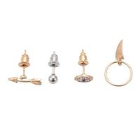 Giwnhvx 4 pezzi/set Ciondolo di strass di moda freccia di perla occhio Set di orecchini in Regalo di personalità di festa per le signore