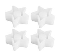 Giwnhvx 4 Pezzi Stampo in Silicone Portacandele Fai da te Stampi per Candele in Silicone Stelle Supporto in Resina Stampo in Silicone Stampo per Vacanze Portacandele
