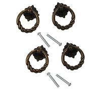 Giwnhvx 4 pomelli vintage con viti, in ottone anticato