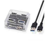 Giwnhvx 4 Porte USB 3.0 2.0 Hub Splitter 5 Gbps USB A Slot Docking Station Adattatore Multiplo USB3.0 USB2.0 Extender per PC Laptop