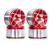 Giwnhvx 4 pz 1 pollice Metallo Beadlock Ruota Mozzo Ruota Cerchio per 1/18 1/24 RC Crawler Auto TRX4M Aggiornamento Parti Accessori Rosso