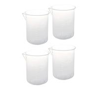 Giwnhvx 4 pz 50 ml laboratorio plastica acqua liquido misurino trasparente