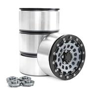 Giwnhvx 4 PZ In Lega di Alluminio 2.6Inch Beadlock Ruota Mozzo Cerchio con 17mm 12mm Combiner RC Crawler Auto Aggiornamento Parti di Colore Titanio