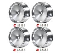 Giwnhvx 4 Pz/set 1.9 Pollice Metallo Retro Specchio Mozzo Ruota per SCX10-4 RC Auto Modifica Accessori Universale Argento B