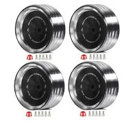 Giwnhvx 4 Pz/set 1.9 Pollice Metallo Retro Specchio Mozzo Ruota per SCX10-4 RC Auto Modifica Accessori Universale Nero A