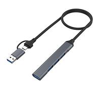 Giwnhvx 4 USB 2.0/USB 3.0 HUB Docking Adapter 5Gbps Trasmissione ad alta velocità Multi-Port USB Splitter Expander Parti per PC Computer