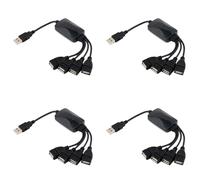 Giwnhvx 4 x 1 a 4 femmine USB HUB Splitter Extend Cable USB 2.0 Extension Data Cable Power Adapter Socket Converter