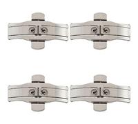 Giwnhvx 4 x doppia fibbia pulsante chiusura fibbia per cinturino orologio 21 mm
