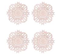 Giwnhvx 4 x lotti di legno intagliato lungo Onlay applique fiori non verniciati pareti armadi porta decorazione tipo: 15 cm tipo A
