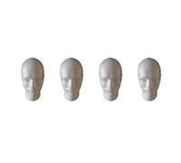 Giwnhvx 4 x parrucca da uomo, visualizzazione cosmetica, supporto modello, in schiuma, colore: bianco
