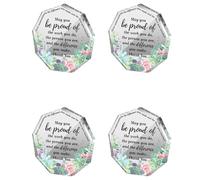 Giwnhvx 4 x regalo per un regalo di amicizia per donna, regali di compleanno per regali di partenza, targa per college