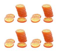 Giwnhvx 40 Pezzi Falsi Limone Fetta Frutta Artificiale Altamente Simulazione Realista per Feste Decorative Arancione