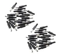 Giwnhvx 40 pezzi nero 2,5 mm x 5,5 mm DC Power Plug Jack Adattatore