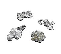 Giwnhvx 40 pz DIY Metal 3D Nail Art Suggerimento Decorazione Mix Moda Moda Fascino Strumenti