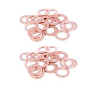 Giwnhvx 40 rondelle piatte in rame, 12 mm x 18 mm x 1,5 mm