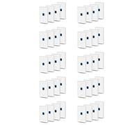 Giwnhvx 40 x Cat6 Ethernet piastra da parete presa 1 porta RJ45 rete femmina a femmina accoppiatore a parete piastra jack bianco e blu