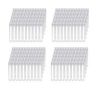 Giwnhvx 400 Pezzi Serie Tubi di Prova in Plastica Trasparente con Tappi A Vite Contenitori Di Campionamento Bottiglie Push Caps 12X75mm