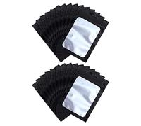 Giwnhvx 400 sacchetti richiudibili per alimenti con finestra trasparente, sacchetti per imballaggio in chicchi di caffè (nero, 6,1 x 10 cm)