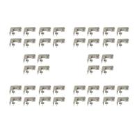 Giwnhvx 40Pcs L Tipo di Vetro Clip di Fissaggio 2 Vie Connettori in Vetro per 6-10mm Mobili Hardware Accessori in Vetro