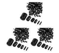 Giwnhvx 468 pezzi di tappi elastici in vinile per viti in gomma di protezione del filo tappi di sicurezza 9 misure da 2/25 a 4/5 pollici (nero)