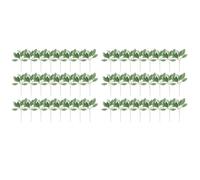 Giwnhvx 48 pezzi artificiali floccati orecchie di agnello verde steli di agnello finto orecchio steli orecchio di agnello finto verde decorazione artificiale