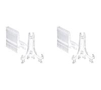 Giwnhvx 48 Pezzi Cavalletto Nel Plastica per Espositori Portafoto Cavalletto per Matrimoni, Decorazioni per la Casa (Trasparente, 4 Pollici)