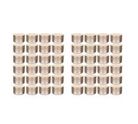 Giwnhvx 48 pz etichette decorative per vasi di candele scatole di immagazzinaggio vuote, candele in ferro bianco portacandele contenitori rotondi in peltro, A