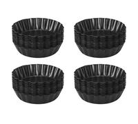Giwnhvx 48 stampi per crostate a forma di uova, mini teglie da 7,6 cm, fondo rimovibile, stampo per cupcake e muffin, strumento di cottura