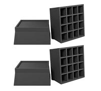 Giwnhvx 4Pack Letto Quadrato e Alzate per Mobili Base Rialzabile Antiscivolo Resistente Impilabile Adatta un Tutti I Tipi di Scrivanie, Divani, Divani