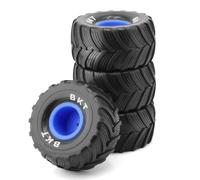 Giwnhvx 4Pcs 100mm 1/10 Pneumatici Ruota 12mm Hex per 1/18 Mini RC Auto Parti di Aggiornamento Accessori, Blu