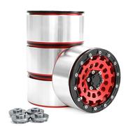 Giwnhvx 4PCS Lega di Alluminio 2.6Inch Beadlock Ruota Mozzo Cerchio con 17mm 12mm Combiner RC Crawler Auto Parti di Aggiornamento Rosso