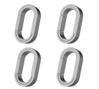 Giwnhvx 4Pcs lega di titanio mini portachiavi connettore fibbia connettore universale anello ausiliario anello piccolo scatto fibbia